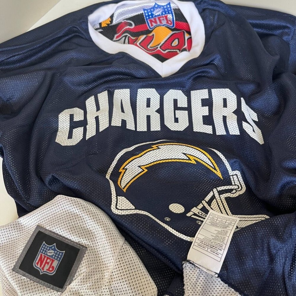 NFL Multicolor Los Angeles Chargers & Miami Dolphins Reversible Jersey Size XL - Picture 5 of 13